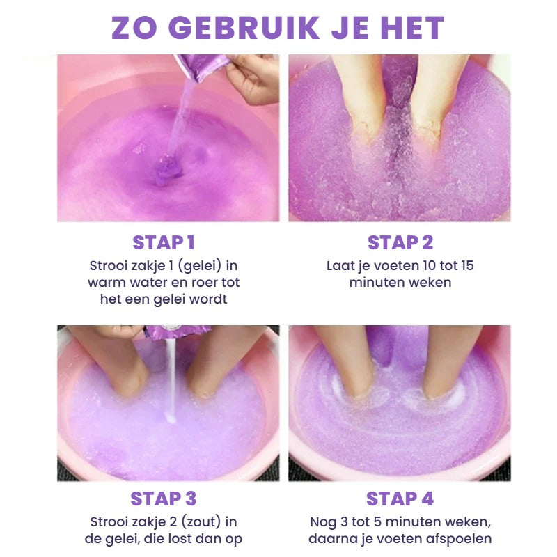 Zo gebruik je het jelly spa voetenbad in 4 stappen